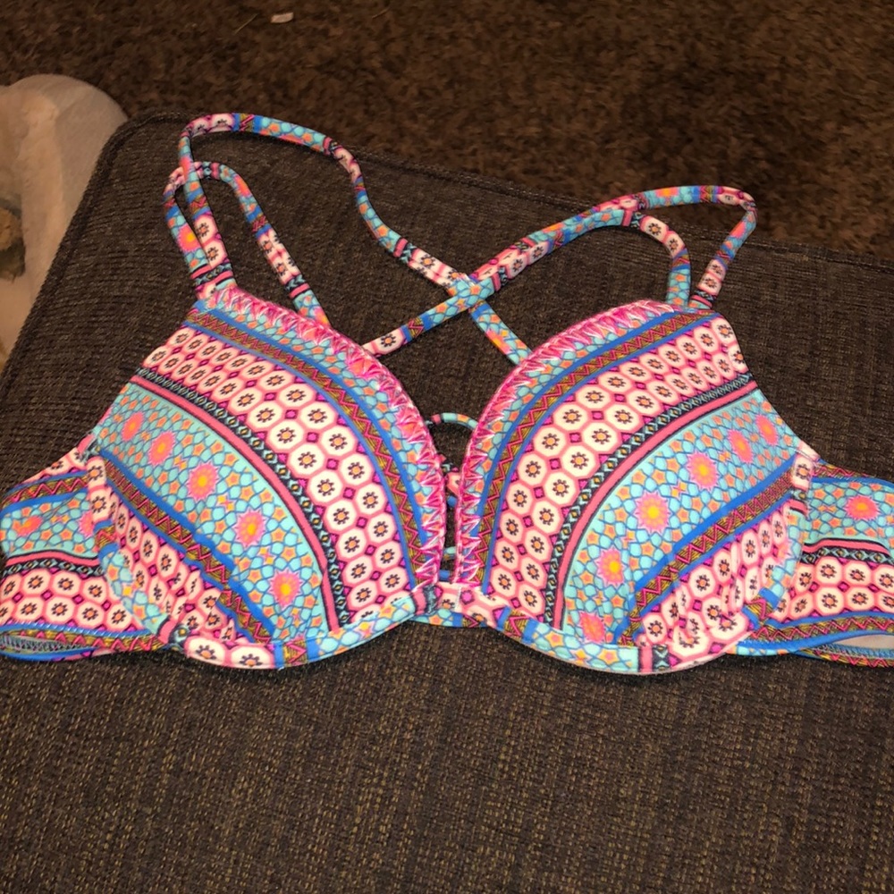 Bright print push up shade shore bikini